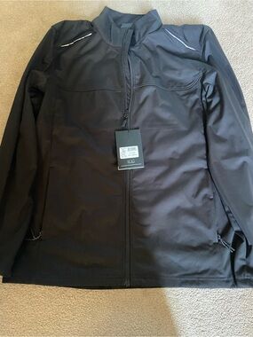 Storm Black Full-Zip Windbreaker Jacket